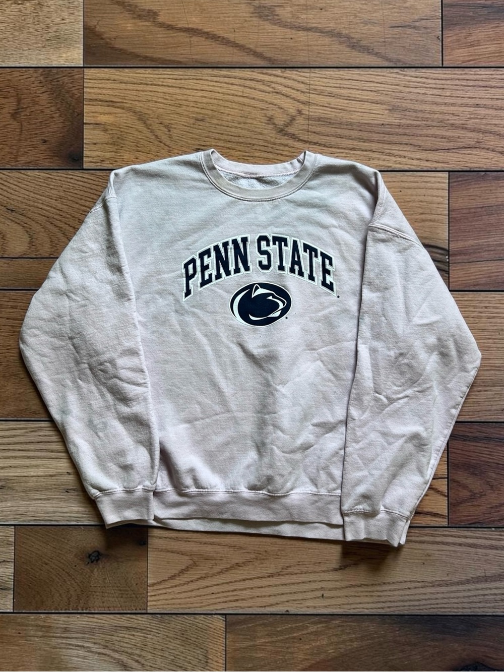 Penn State Women’s Light Pink Gildan Crewneck Sweatshirt Size L Nittany Lions